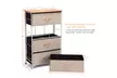 4-Drawer Fabric Storage Organizer Unit Side Table Dresser Cabinet W/Wheels - Second Medium
