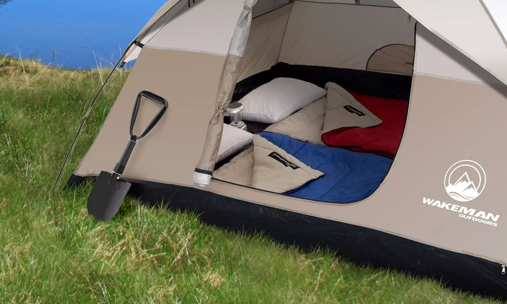Folding Multitool Shovel, Pickaxe and Saw by Wakeman Outdoors - Second Medium