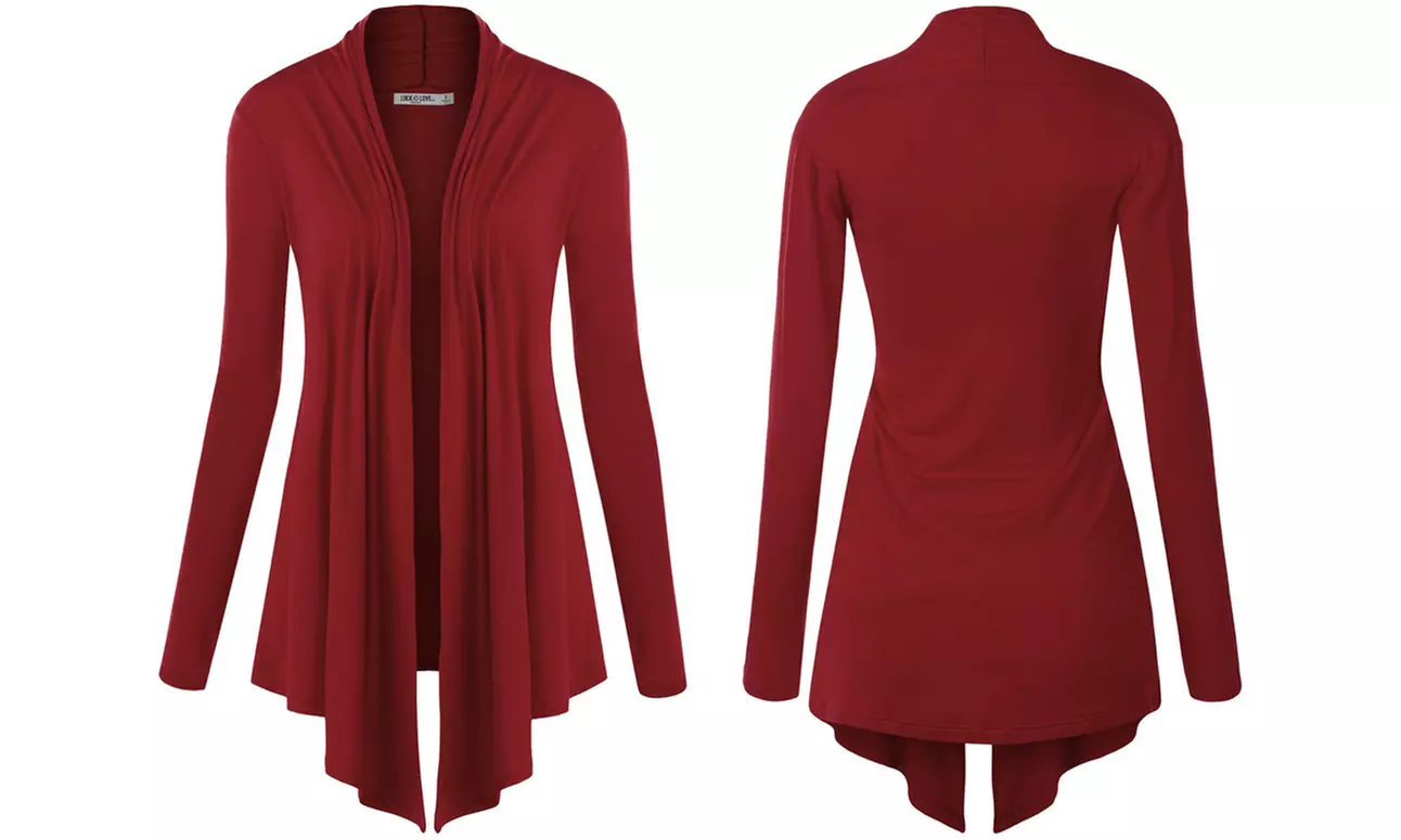 Open Front Cardigan S-3X by Made By Johnny Plus Size Sweater  