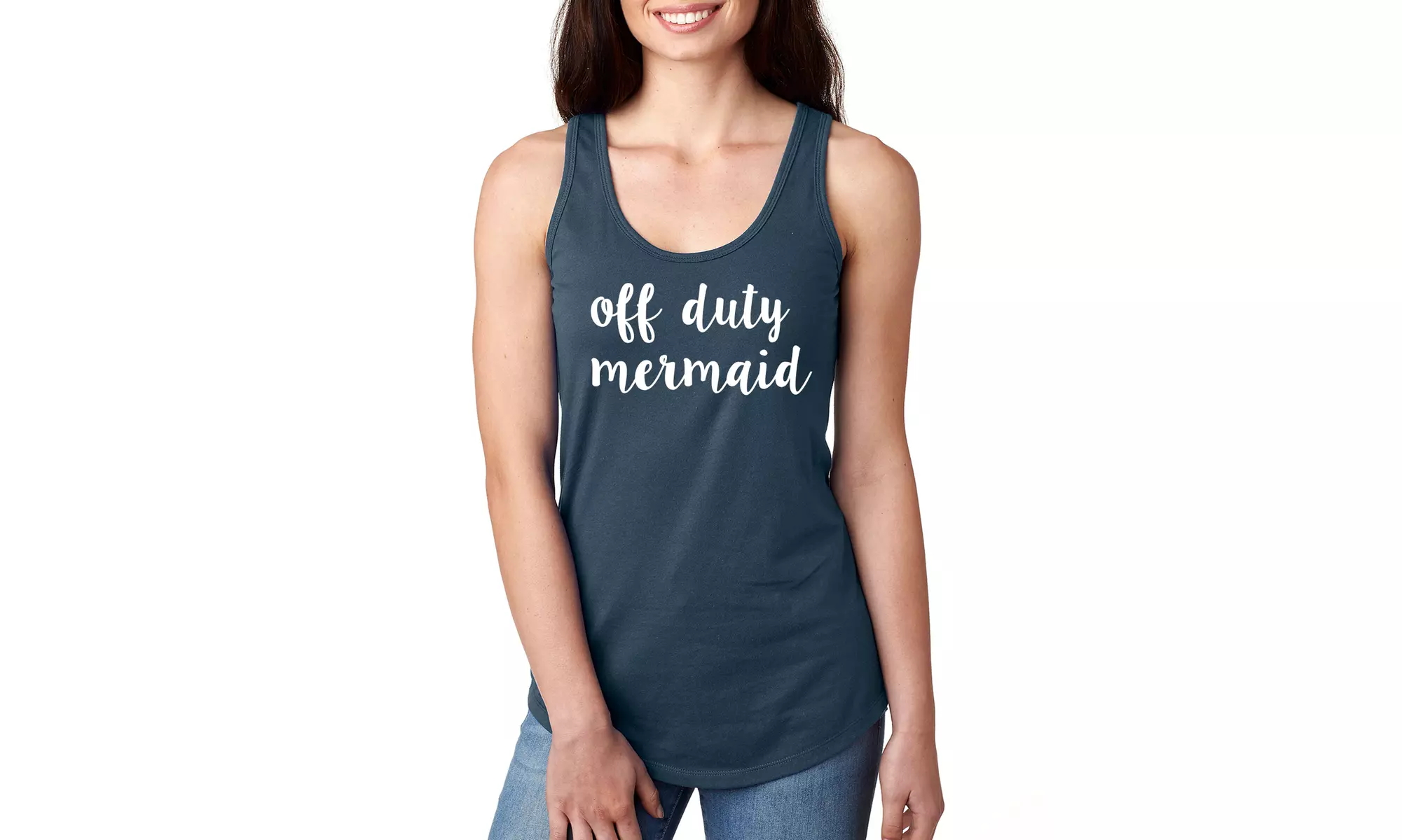"Off Duty Mermaid" Racerback Tank - Primary Image