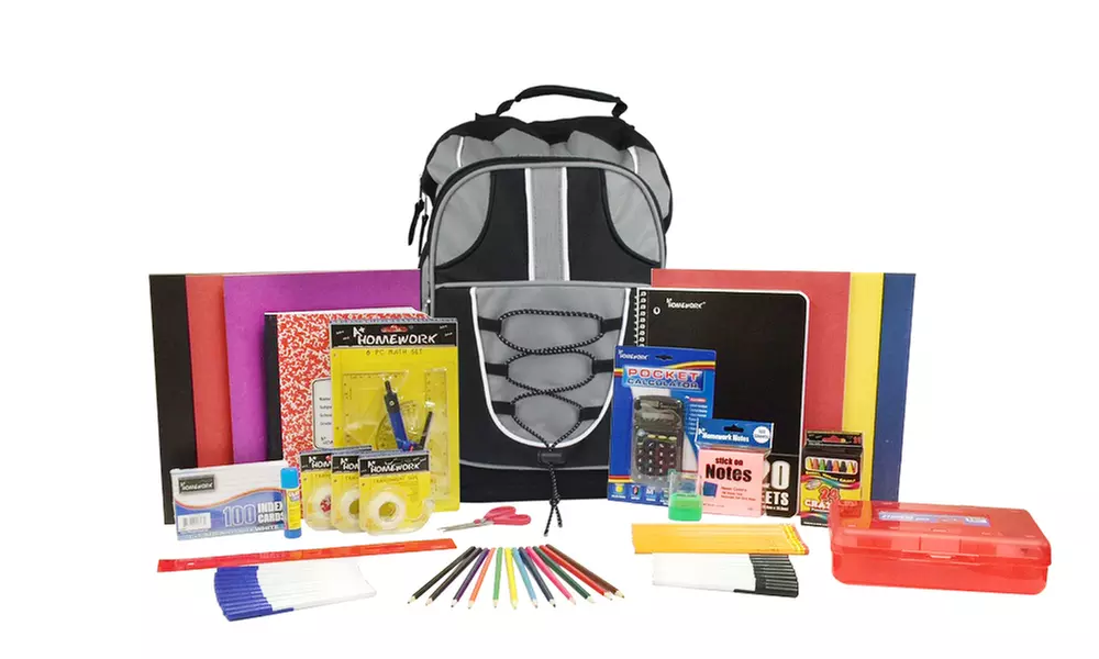 17 inch Prefilled Backpack with 18-Piece School-Supply Kit - Primary Image