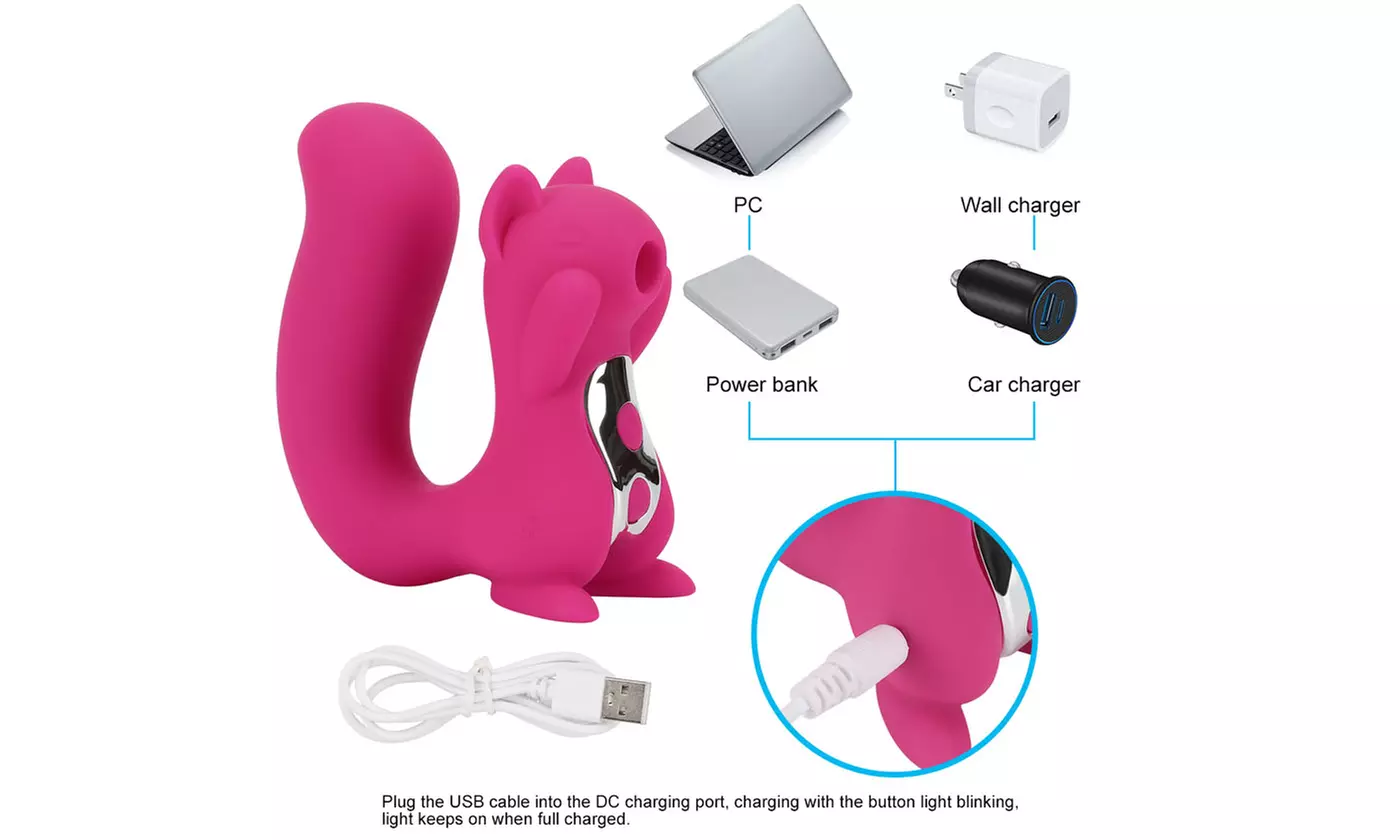 Squirrel Sucking Vibrator Clit Sucker Dildo G Spot Massager Sex Toy