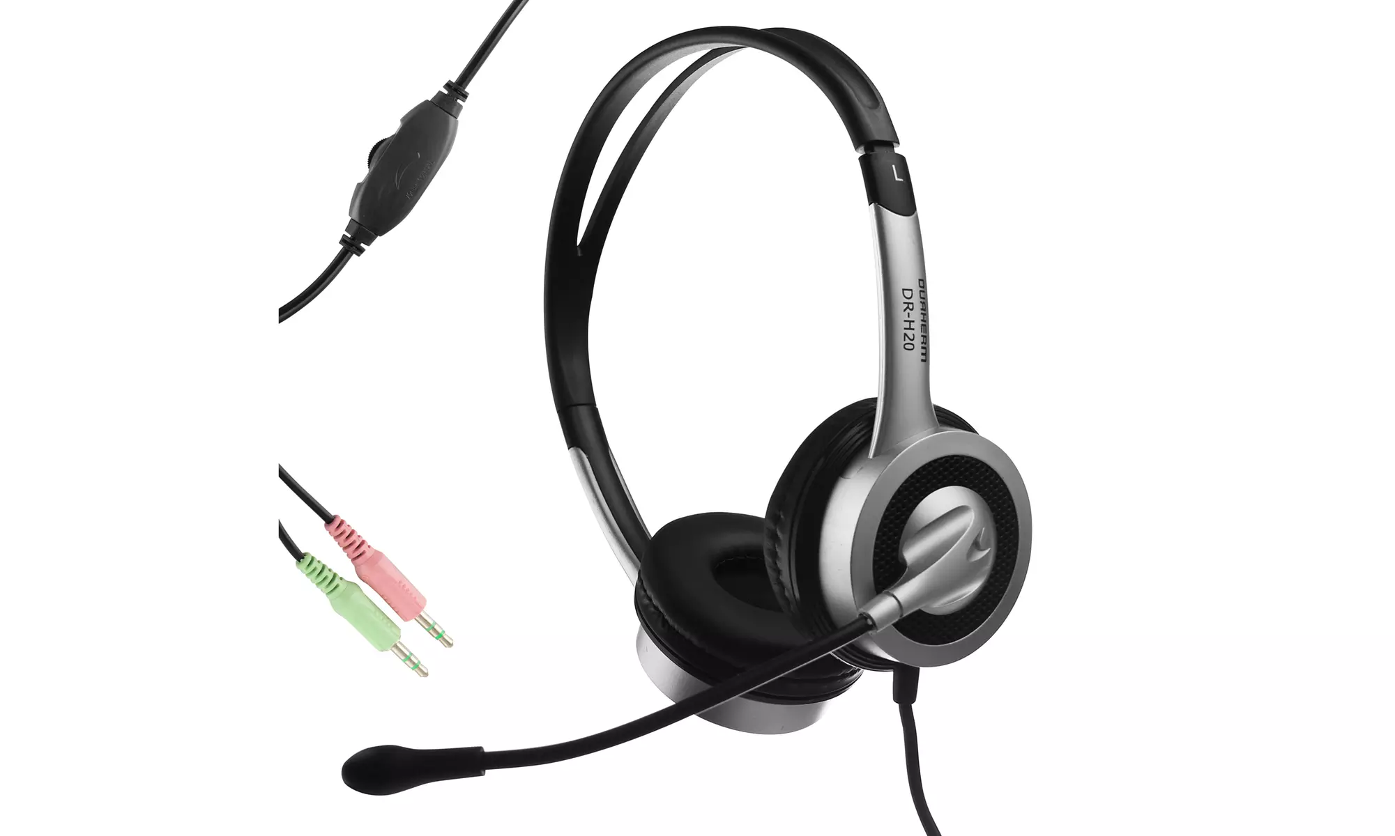 Durherm Computer Headphone w Noise Canceling Mic for Desktops - Primary Image