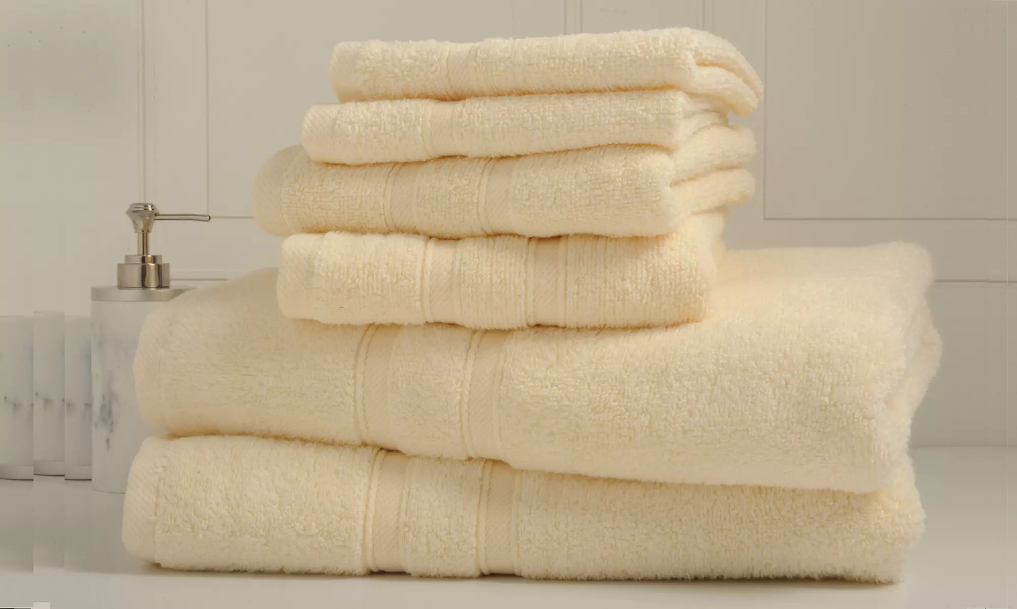 Bibb Home 6-Piece Zero Twist Egyptian Cotton Towel Set