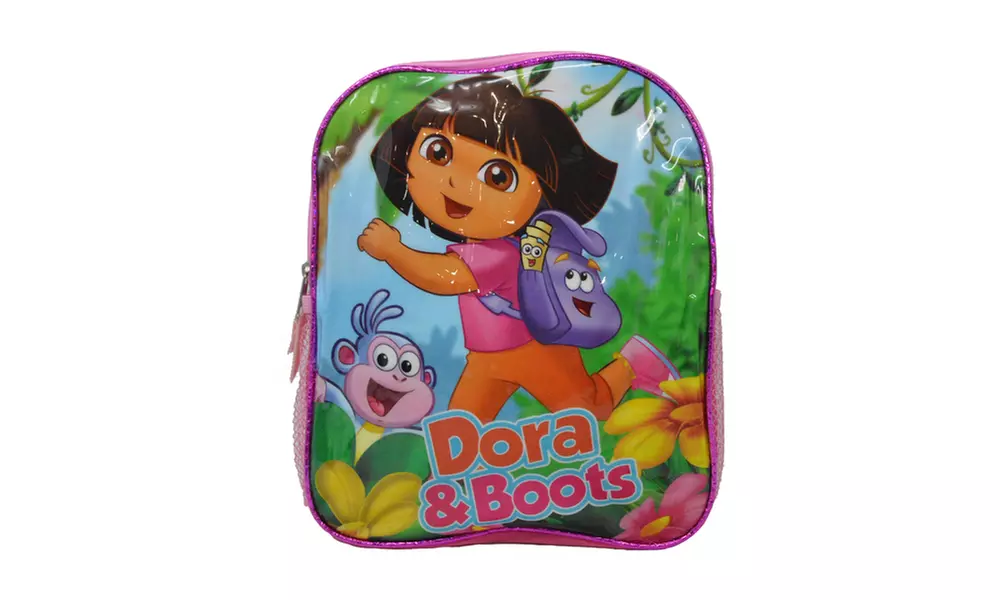 Dora The Explorer and Boots Back to School 12-inch Student Backpack Bag - Pink - Primary Image