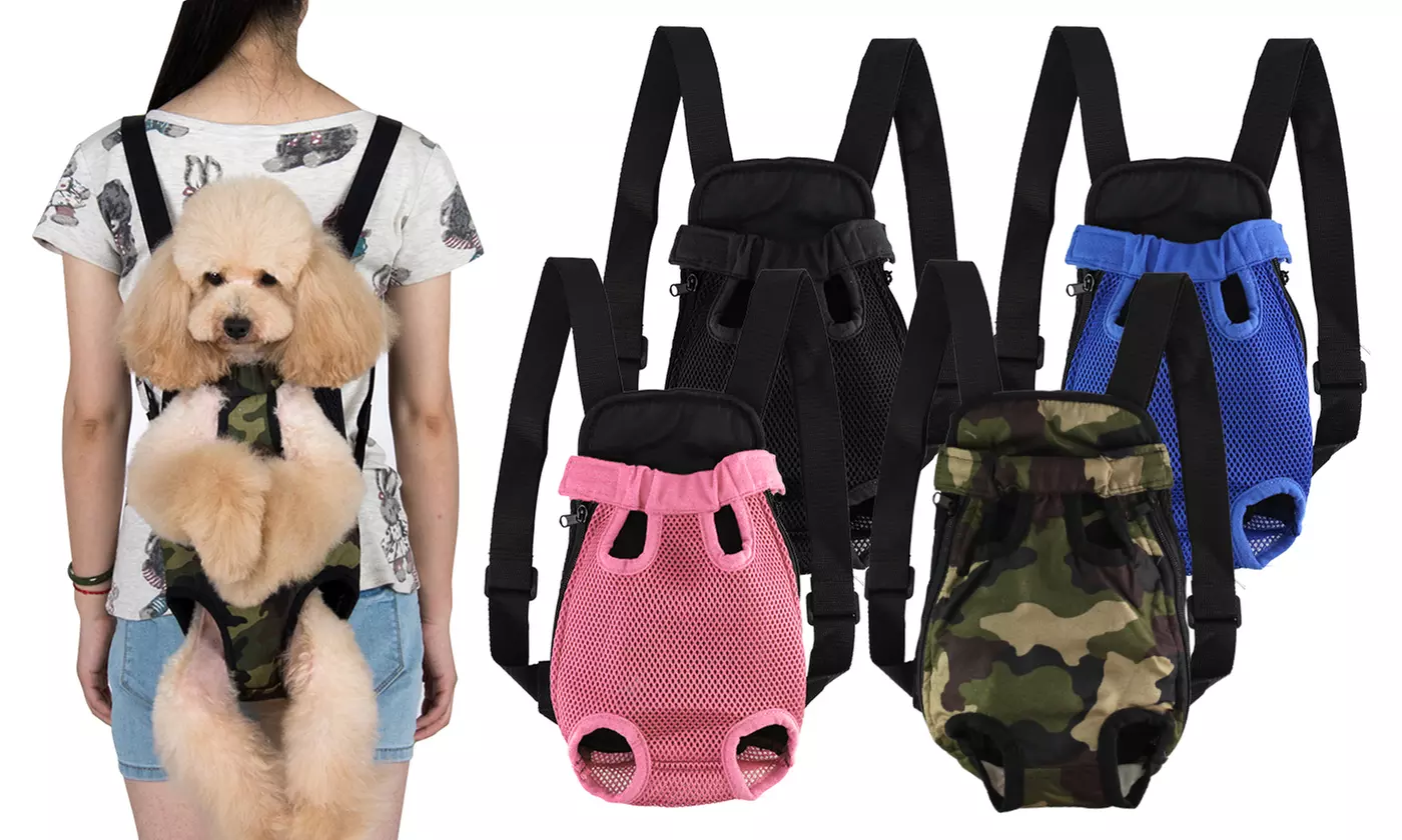 Puppy Cat Nylon Mesh Carrier Backpack Travel Front Legs Out Bag 