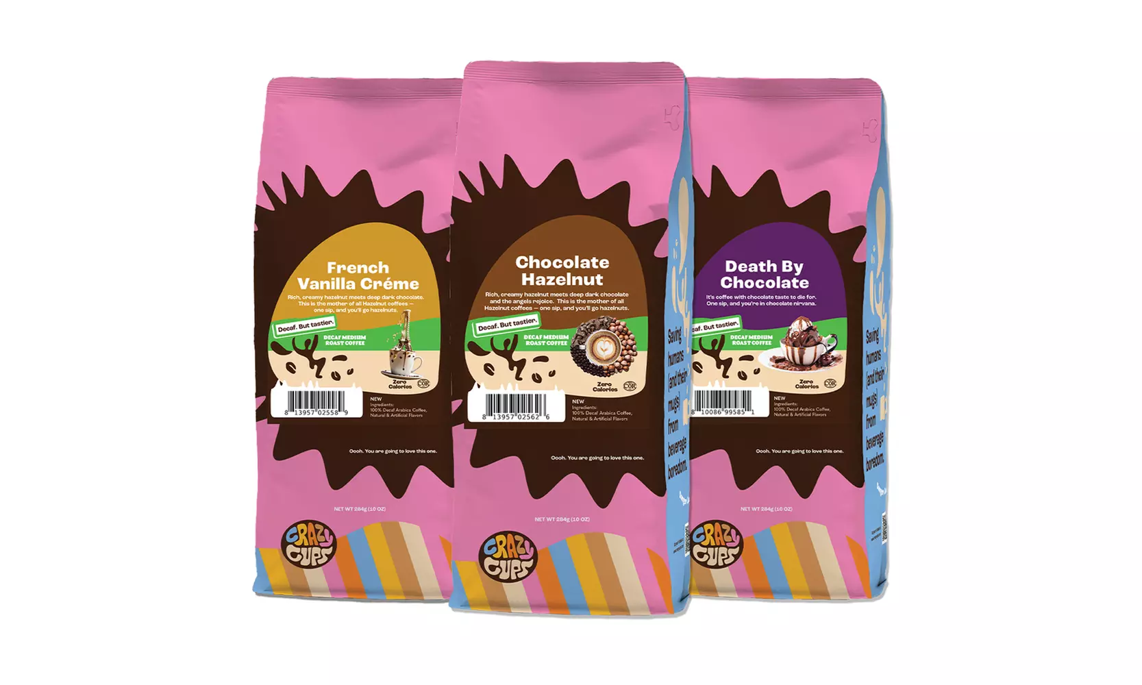 Crazy Cups Flavored Ground Coffee in 10 oz Bag (1 or 3-Pack)