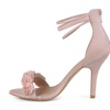 Image 29: Journee Collection Womens Ankle Strap Flower High Heels