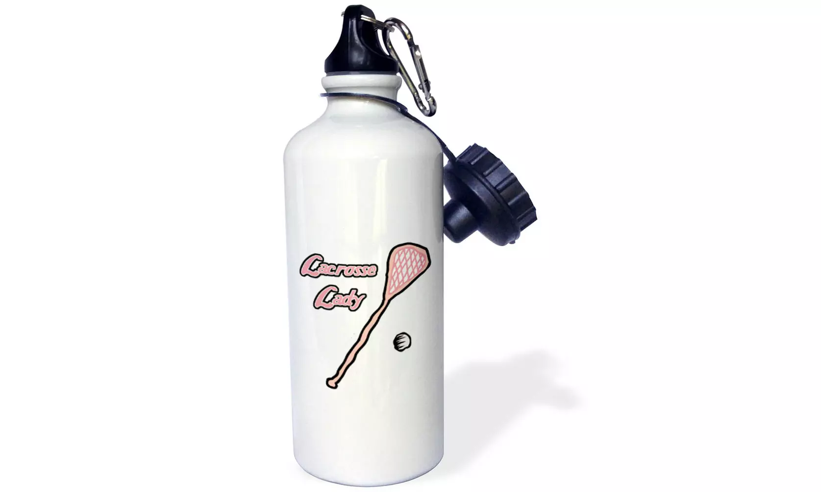  Water Bottle Lacrosse Lady Womens Girls Pink Sports Design  - Primary Image