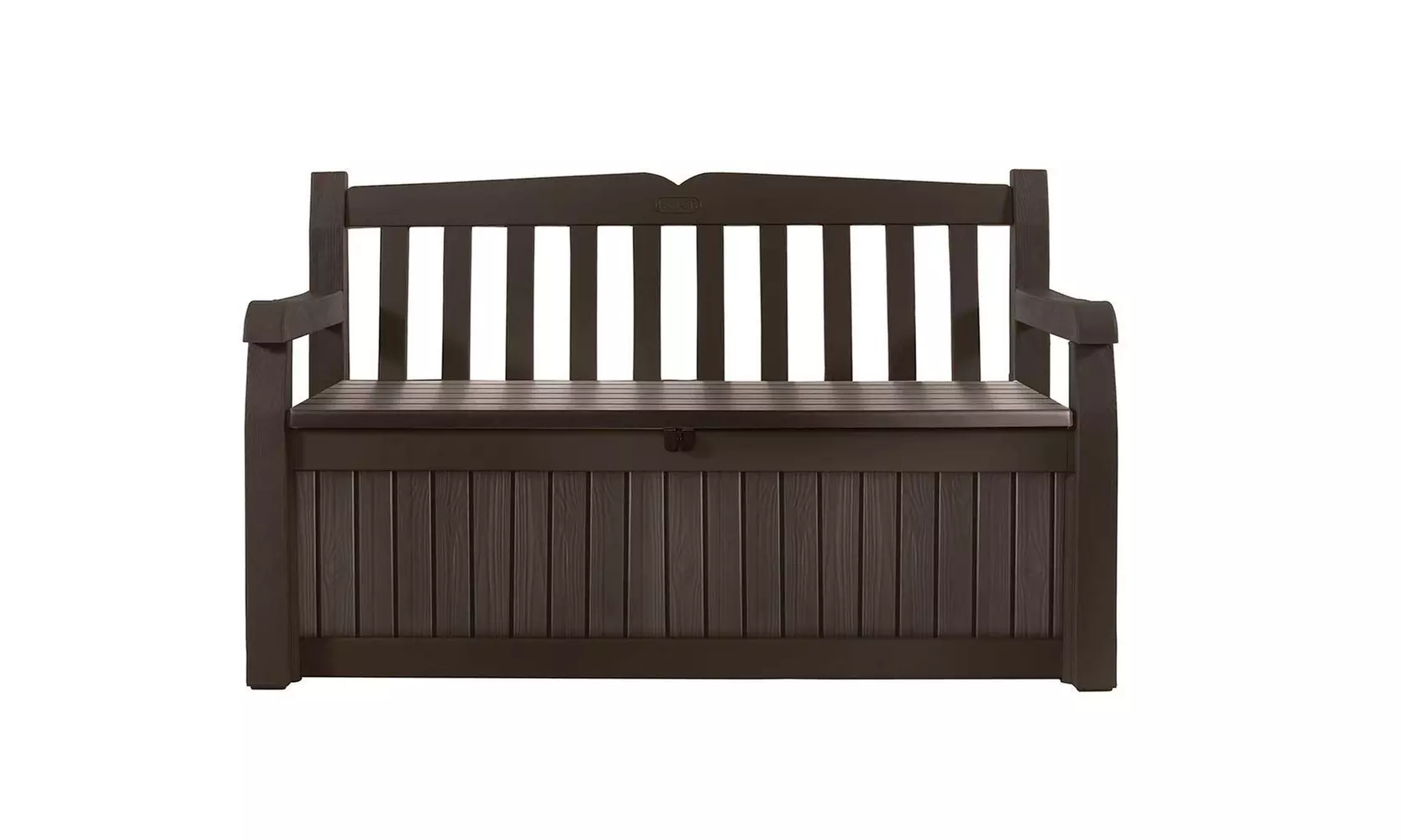 Keter Eden 70 Gal All Weather Outdoor Patio Storage Bench Deck Box , Brown/Beige - Primary Image