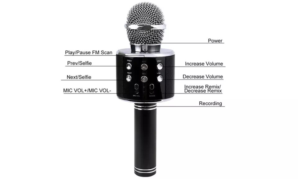 Wireless Bluetooth Karaoke Microphone - Primary Image