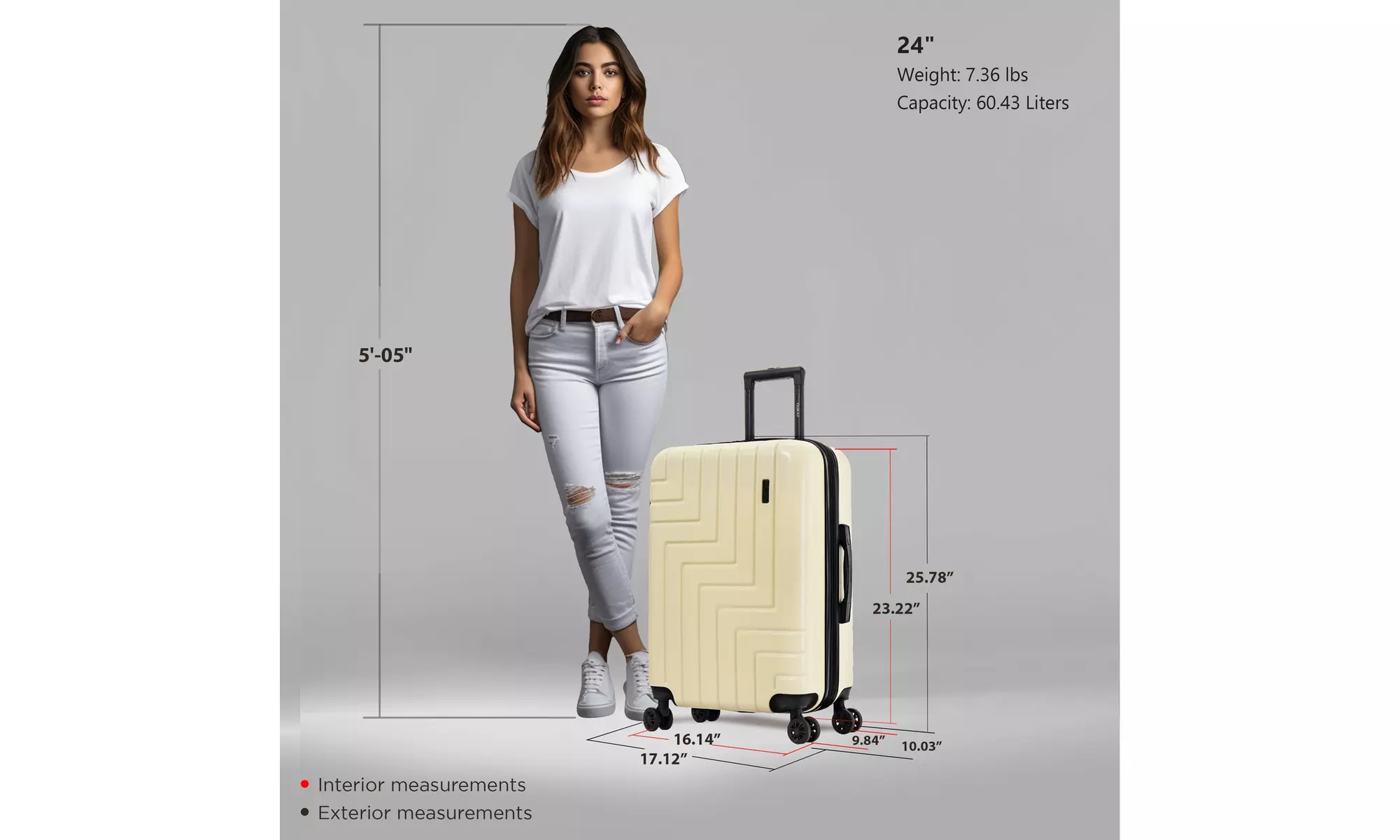 DUKAP Zahav Lightweight Hardside Spinner Luggage