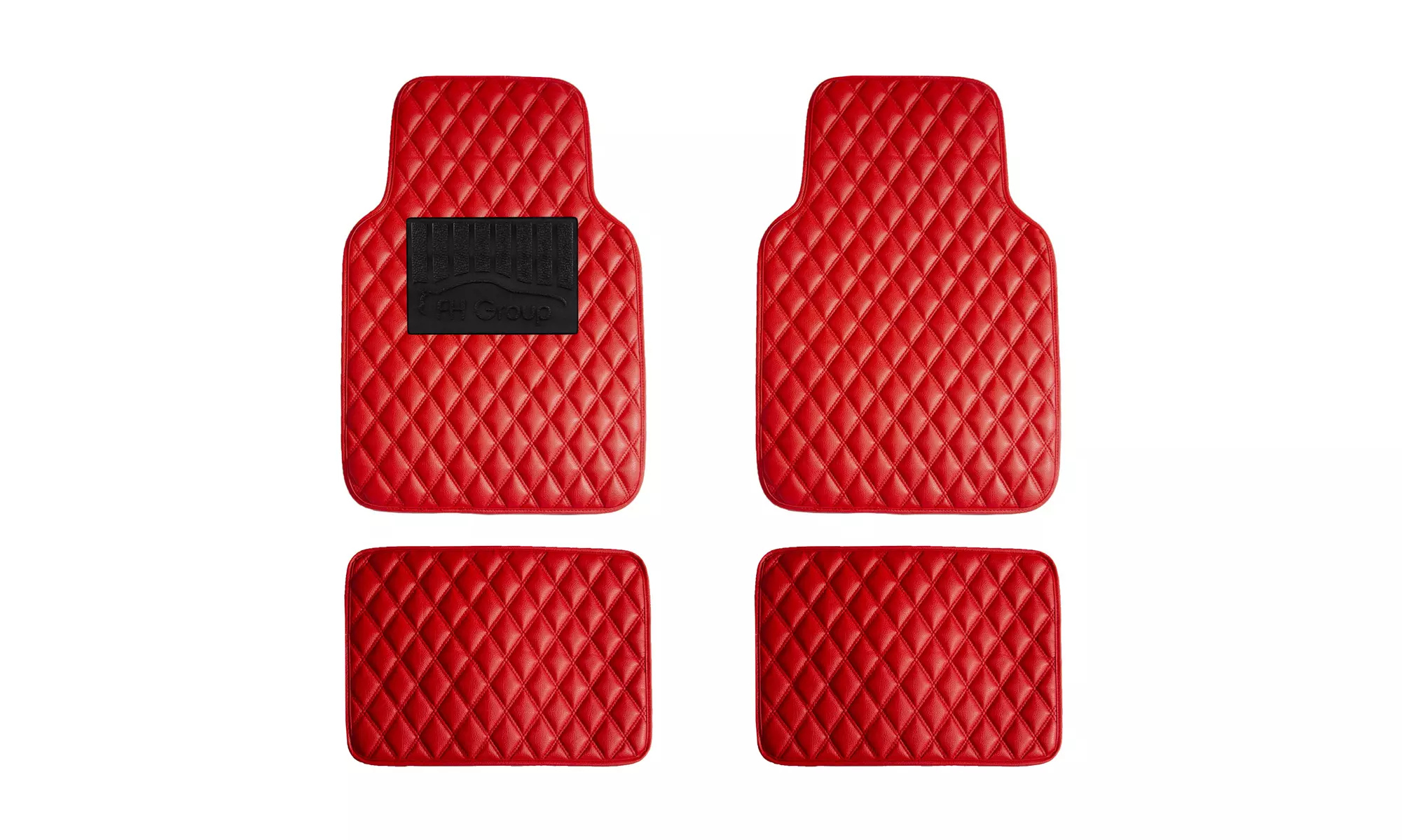 Luxury Heavy Duty Non-Slip Faux Leather Floor Mats with Diamond Design F12002-G - Primary Image