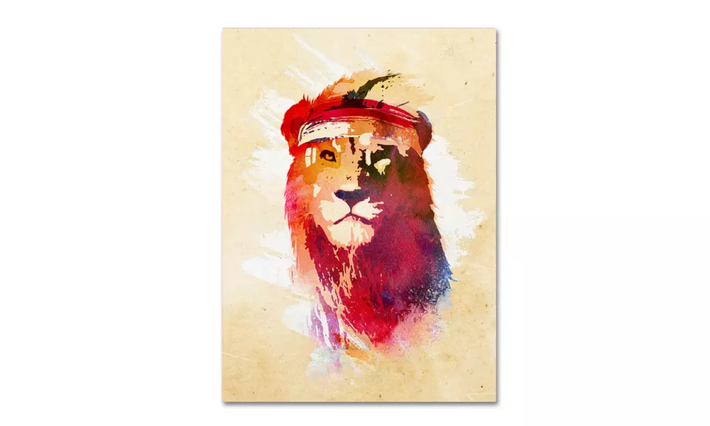 Robert Farkas 'Gym Lion' Canvas Art - Second Medium