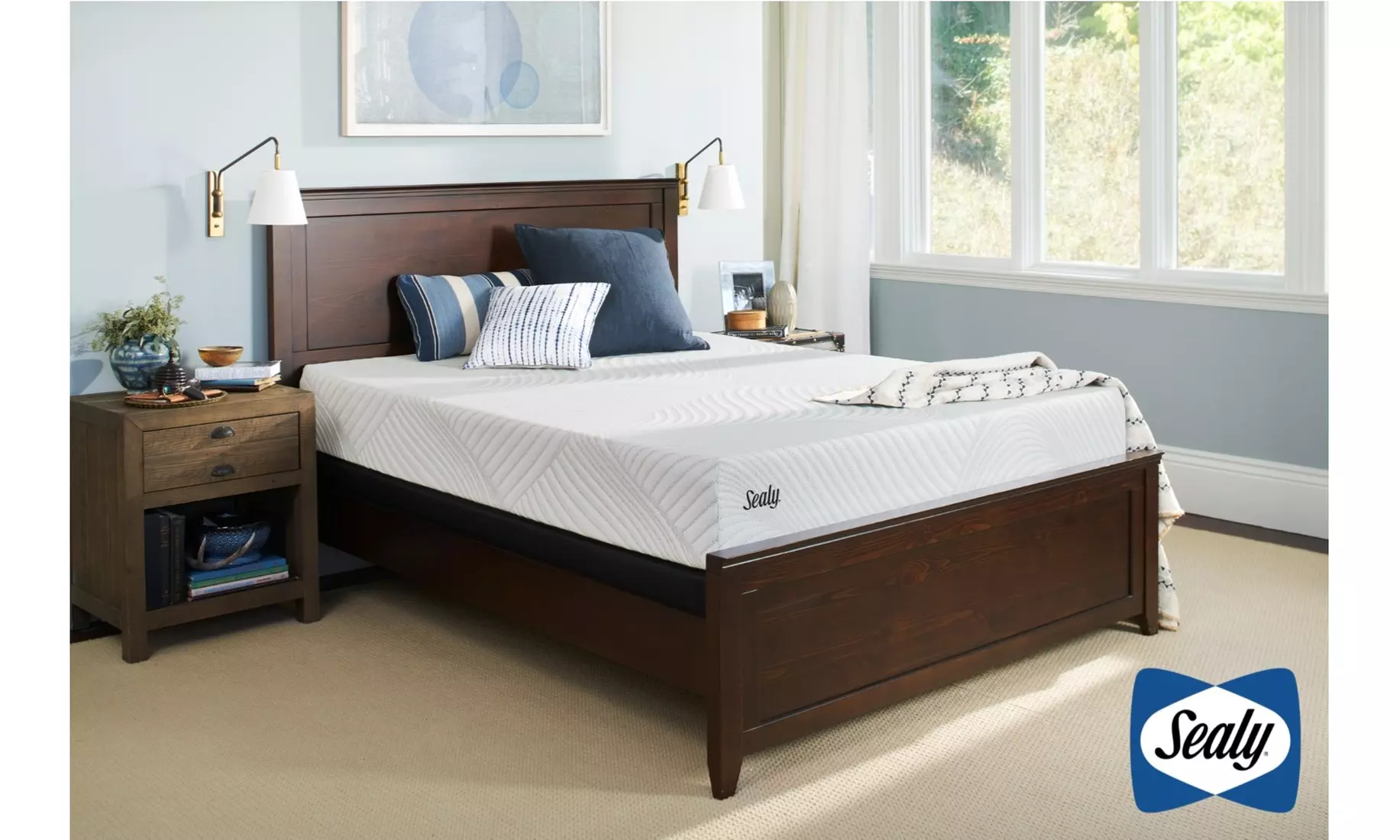 Sealy Conform Essentials 9.5" Firm Gel Memory Foam Mattress Set. - Primary Image