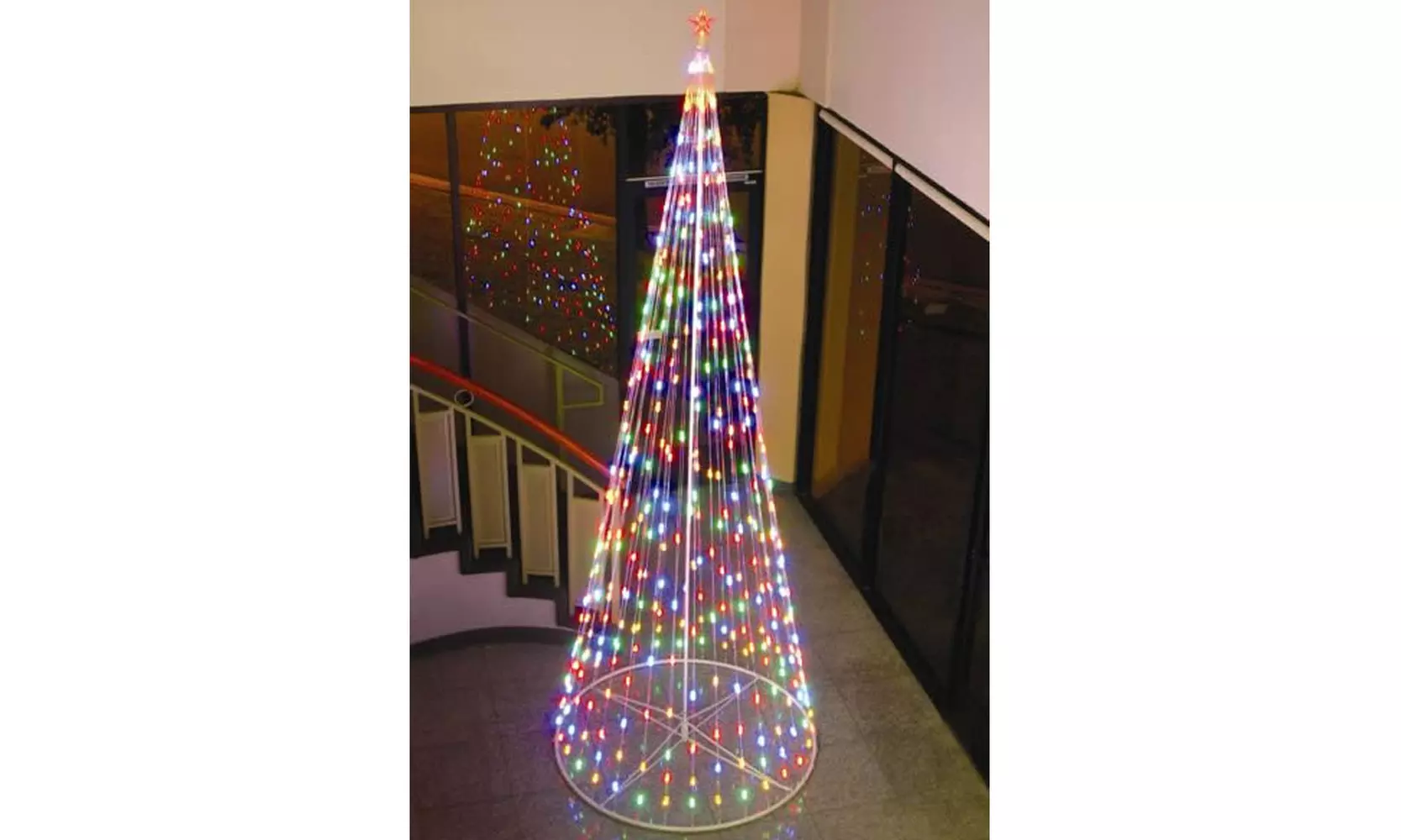 Homebrite 144" Outdoor LED Cone Tree with collapsible base - Primary Image