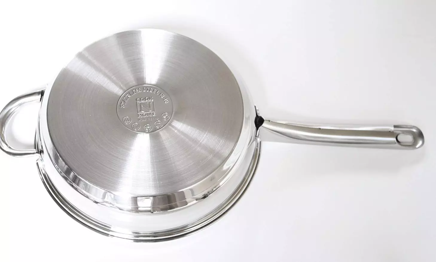 Cook N Home  12-Piece Stainless Steel Cookware Set, Silver - Second Medium