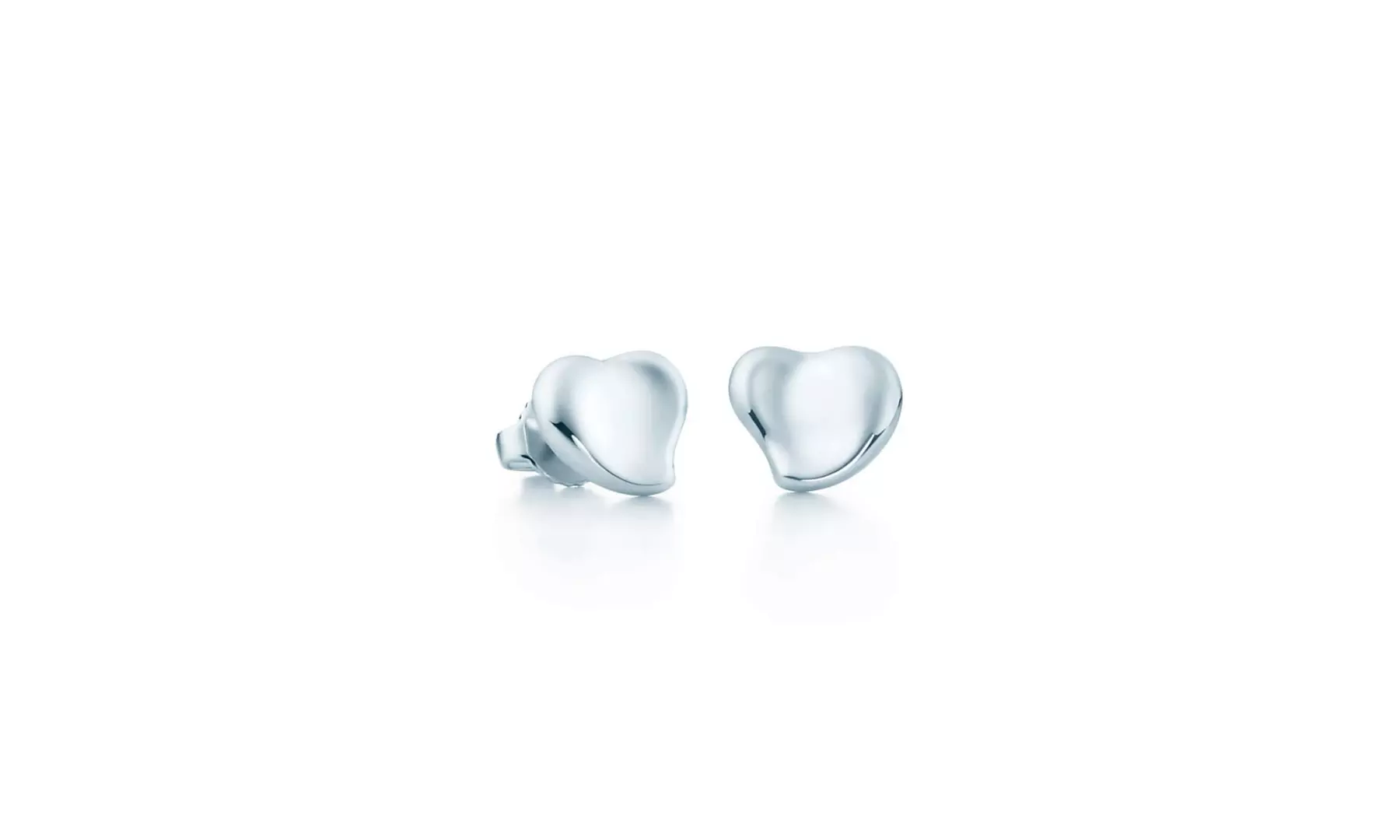 Minimalist Sterling Silver Bubble Heart Stud Earring