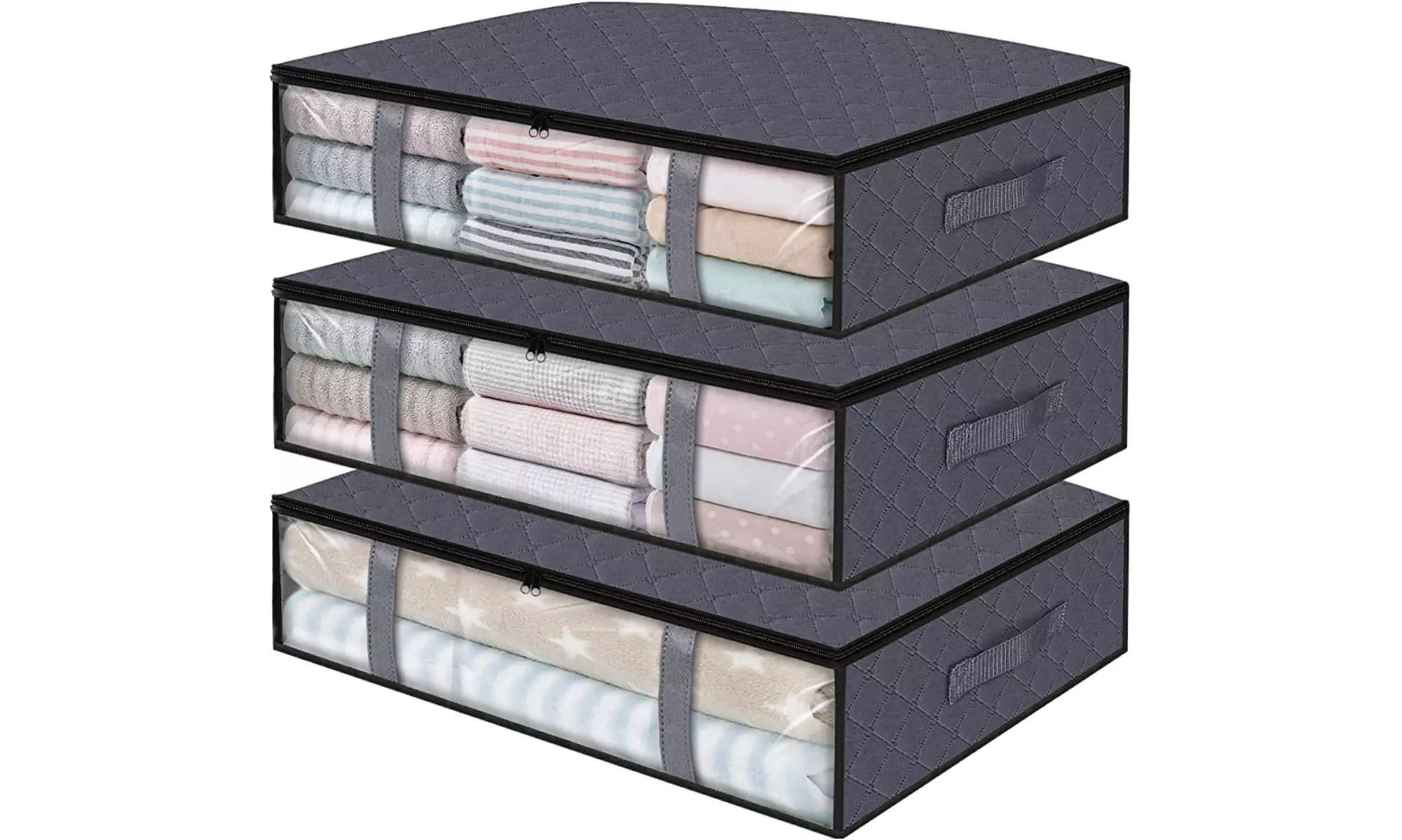 Foldable Blanket Storage Bags, Under Bed Storage Containers for Organizing, - Second Medium