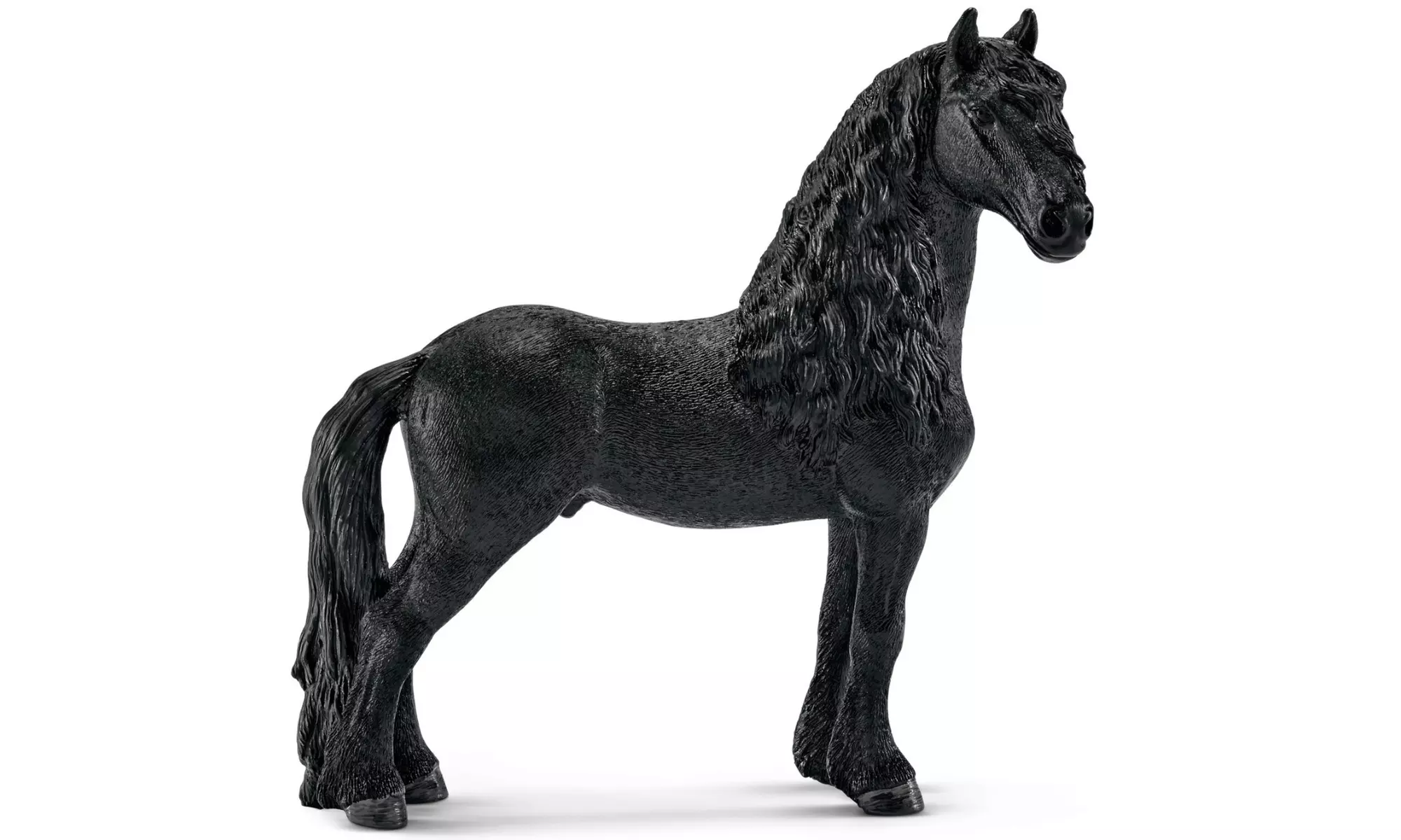 Schleich 13792 Friesen Stallion Toy, For Ages 3-Plus, Black - Primary Image