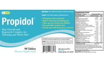 Propidol Hair Growth and Anti-Hair Loss Supplement. 90 Count. 