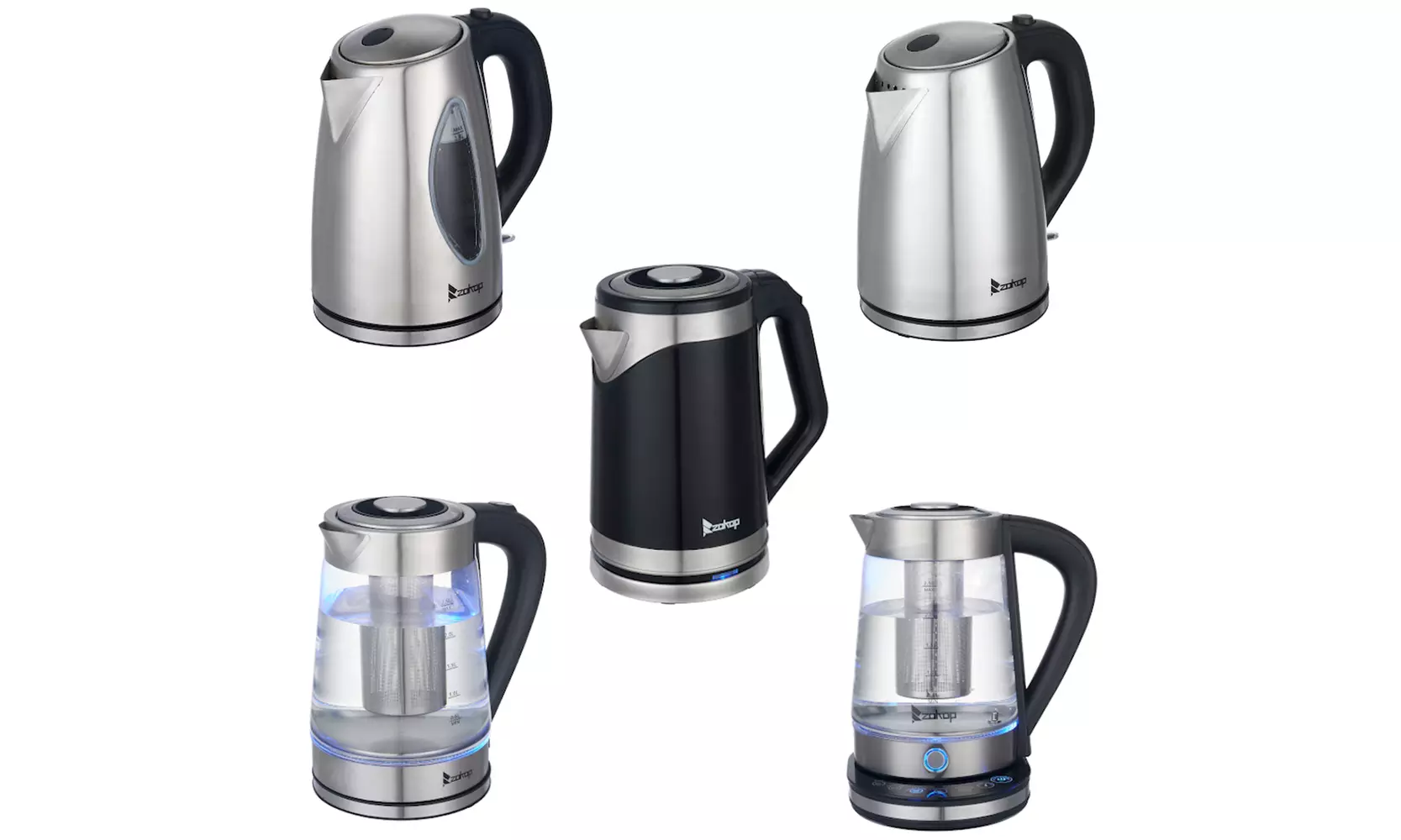 1.8L / 2.5L 110V Stainless Steel Electric Kettle Auto Shut-Off
