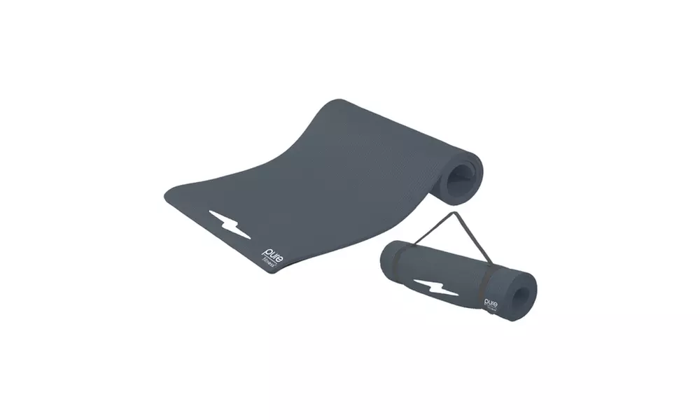 Pure Fitness Deluxe 12mm Exercise Mat - Charcoal - Primary Image