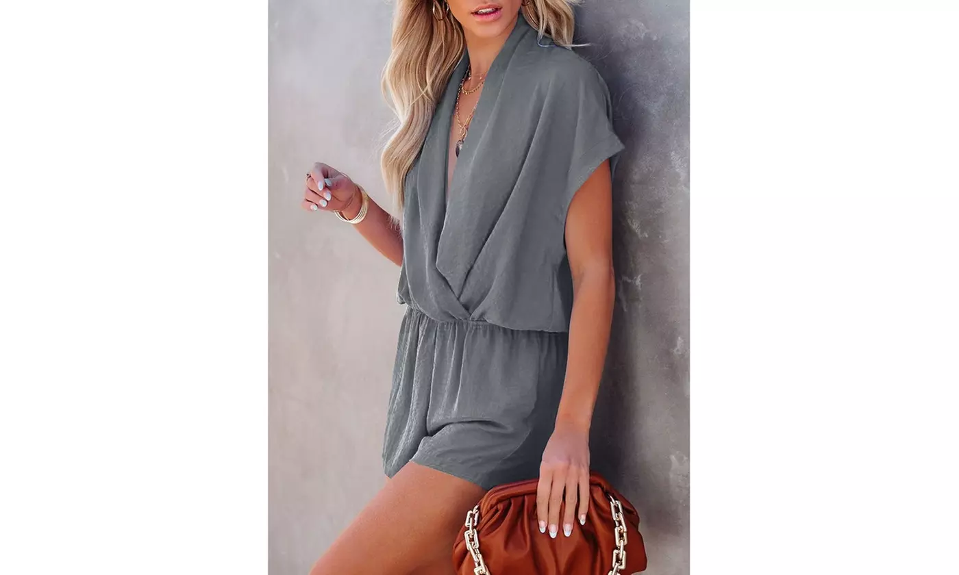 Bohuma Women's Deep V-Neck Romper S-2X