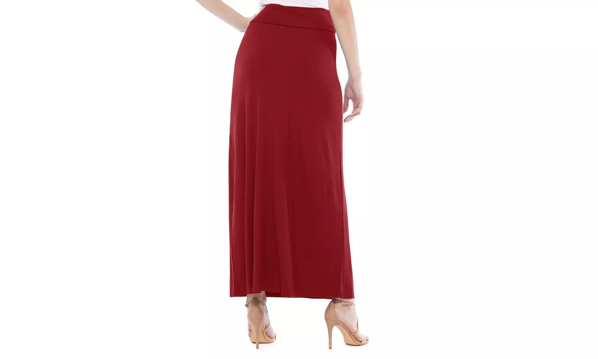 Women's Casual High Waist A-Line Maxi Long Skirt (Pack of 2)