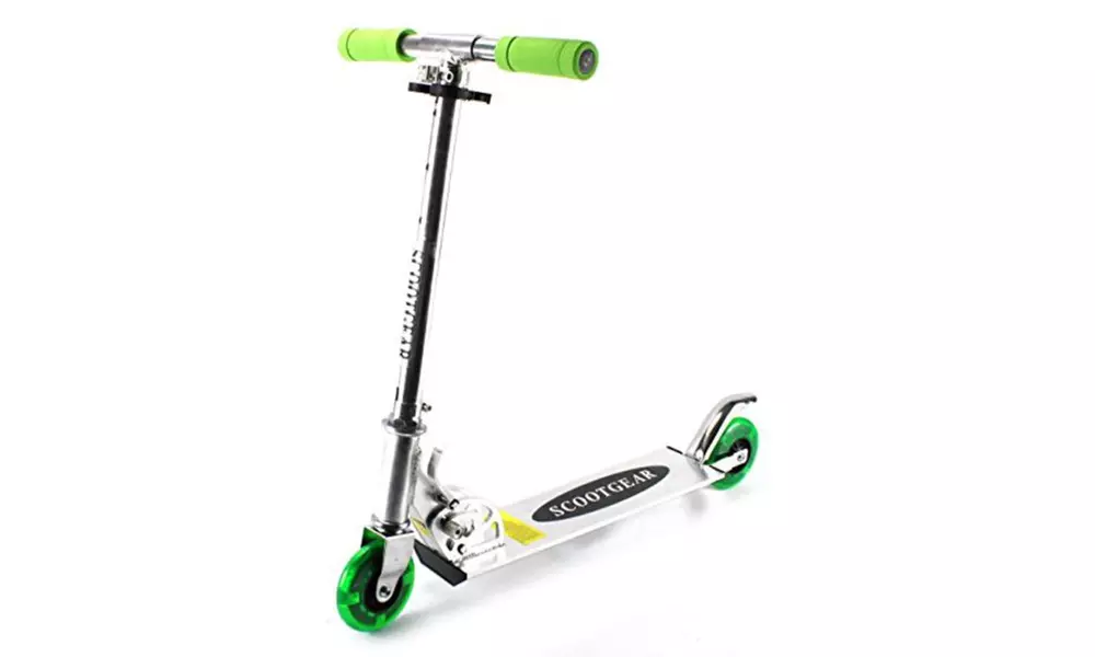 VT ScootGear Kid's Children's Two Wheeled Metal Toy Kick Scooter (Green) - Primary Image