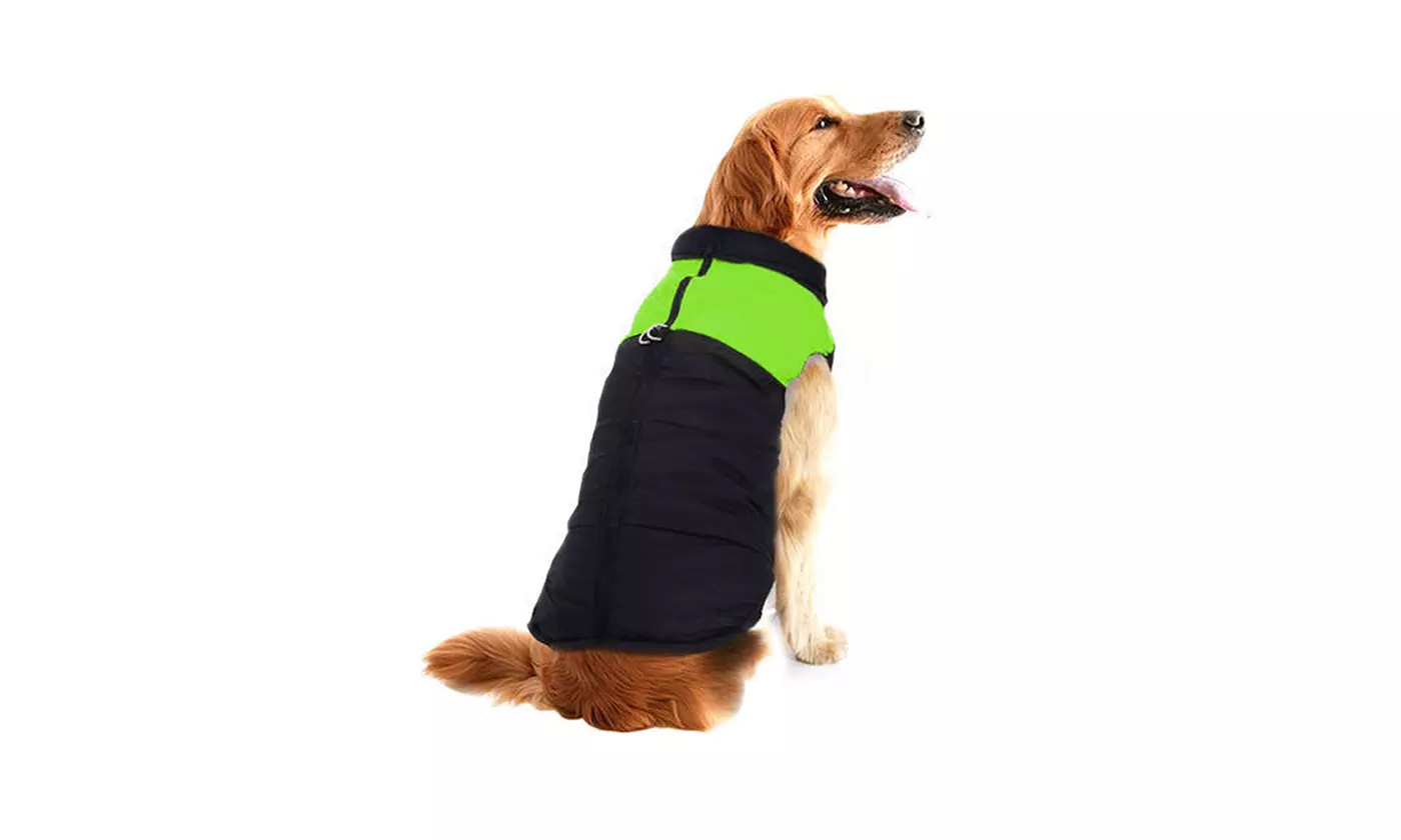 Pet Dog Vest Jacket Warm Waterproof Clothes Winter Padded Coat Small/Large
