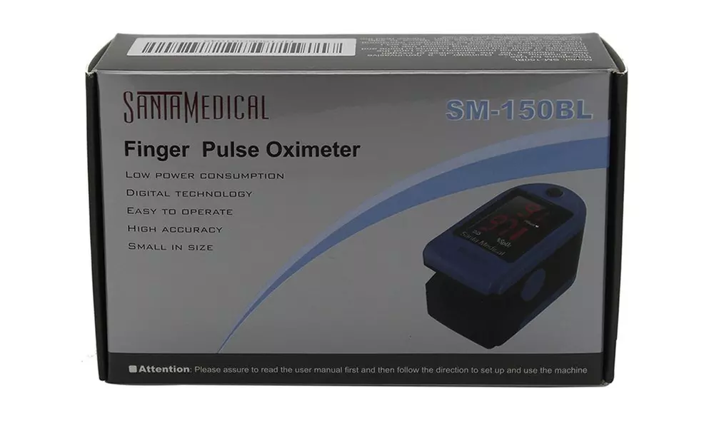 Santamedical  Fingertip Pulse Oximeter with carrying case-Blue  (SM-150B) - Second Medium