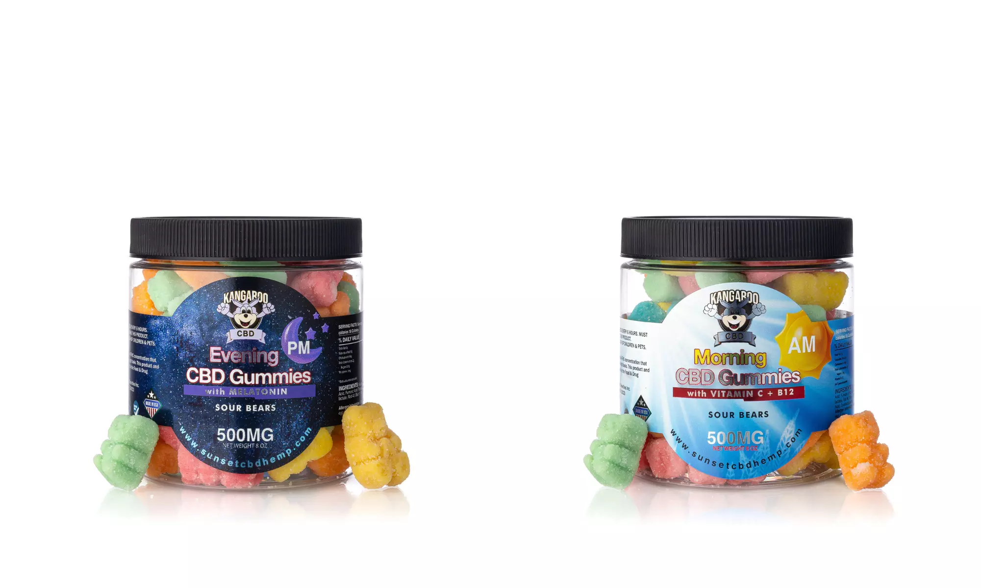 AM / PM BUNDLES - CBD Gummies from Kangaroo - Multiple Options Available
