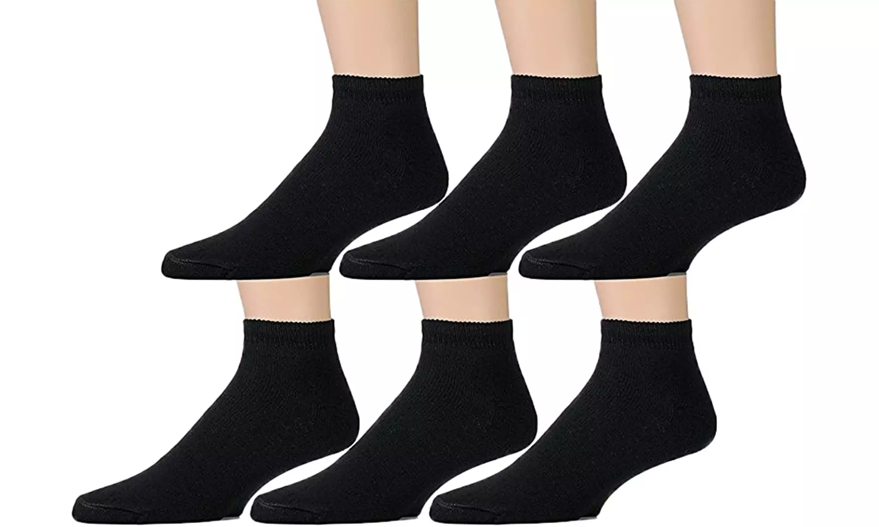6 Pairs Value Pack of Wholesale Sock Deals Mens Ankle Socks - Primary Image