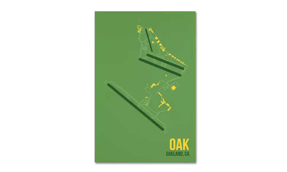 08 Left 'OAK Airport Layout' Canvas Art - Primary Image