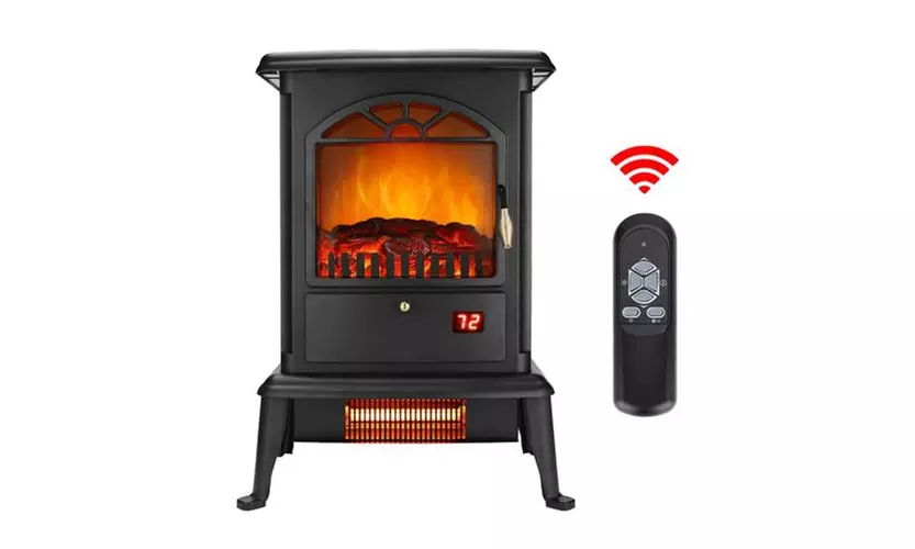 3D Electric Stove ,1500W Electric Fireplace with Life-like Flame & Sparks