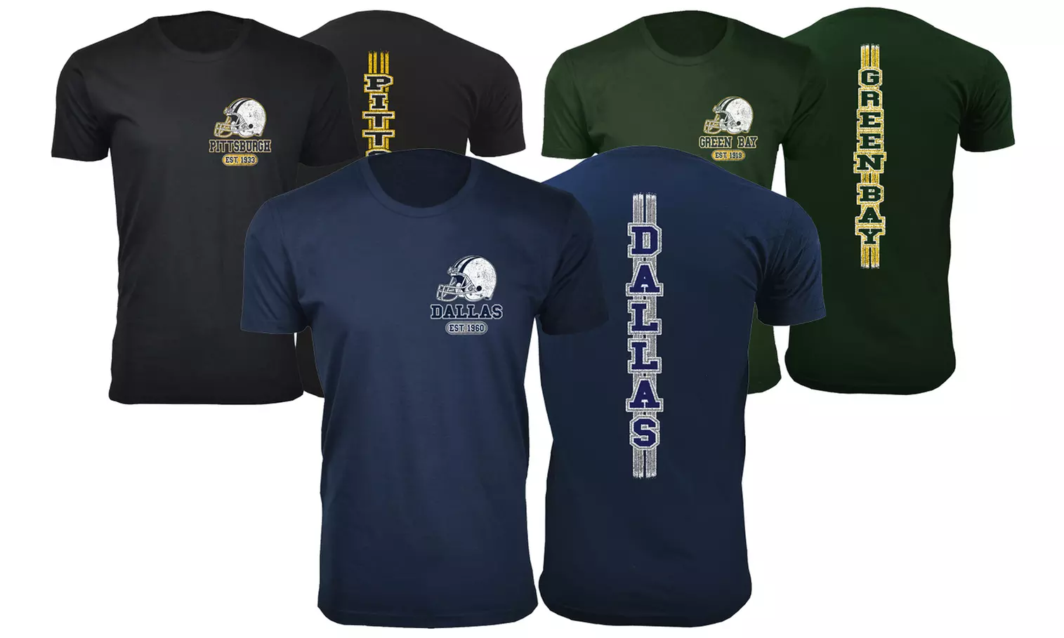 Men's Game Day Football T-Shirts - Made in USA (Extended Sizes Available) - Primary Image