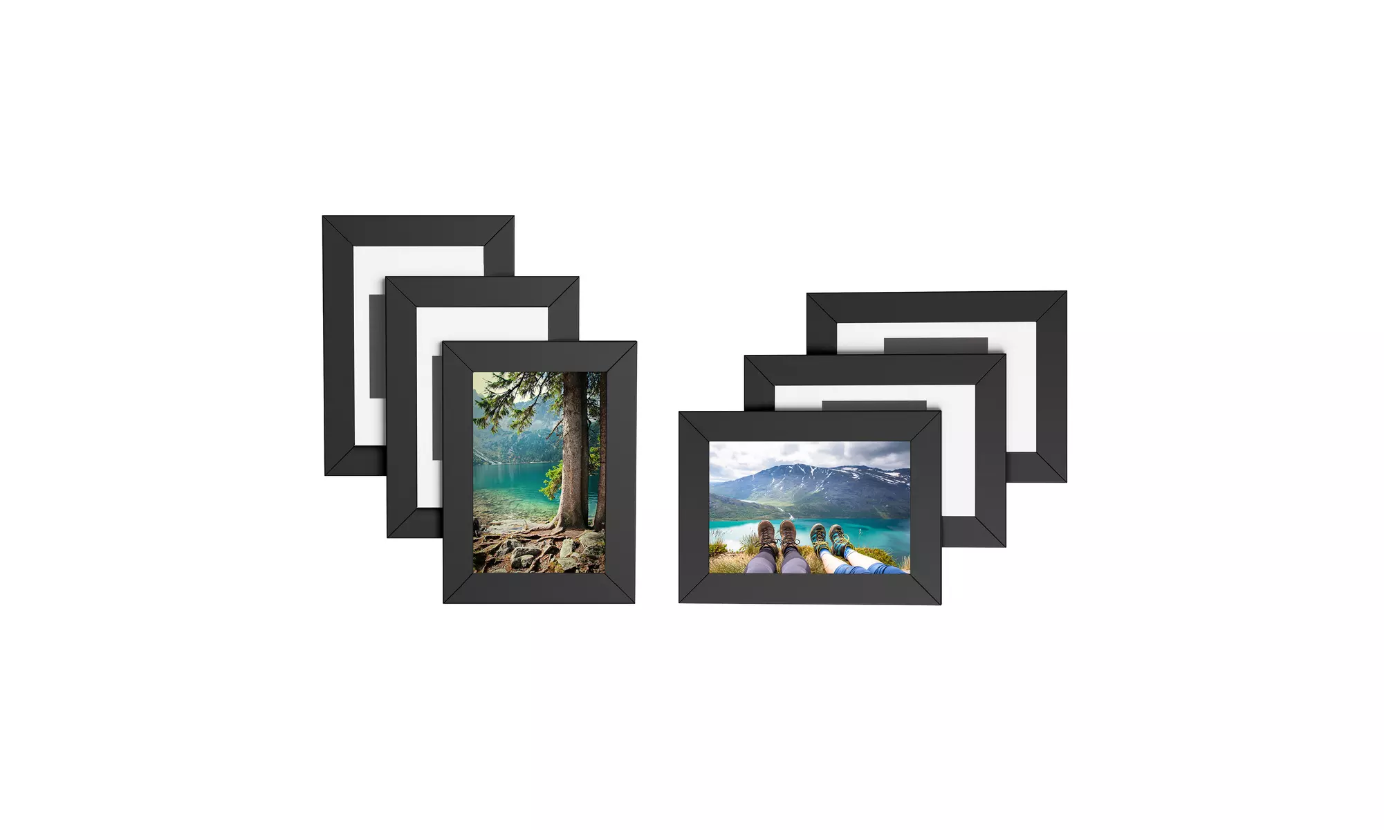 Black Wooden Picture Frame Set by Hastings Home (6 Pack)  - Primary Image