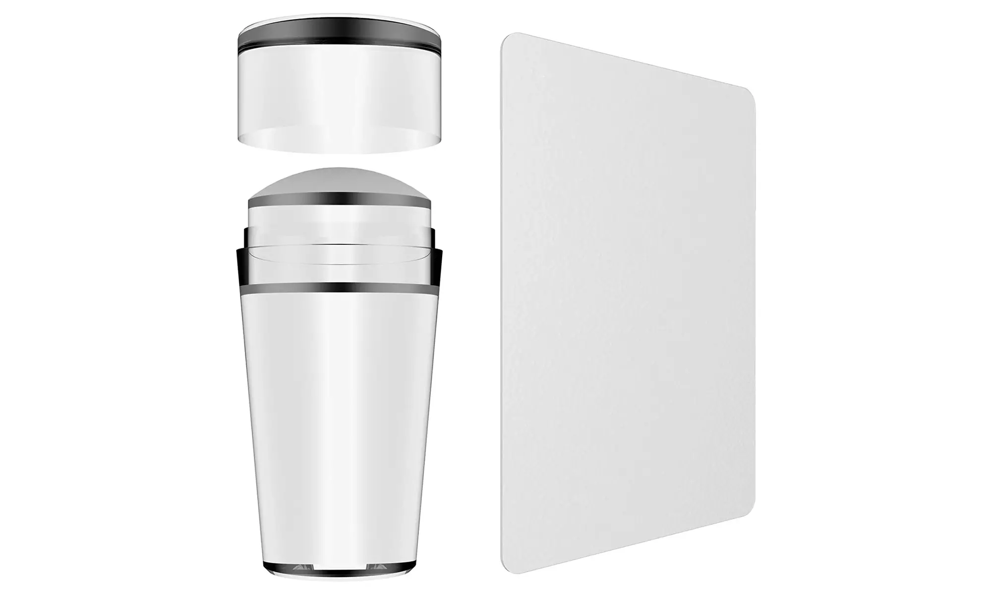 Nail Art Stamper, Clear Silicone Stamping Jelly with Scraper - Second Medium