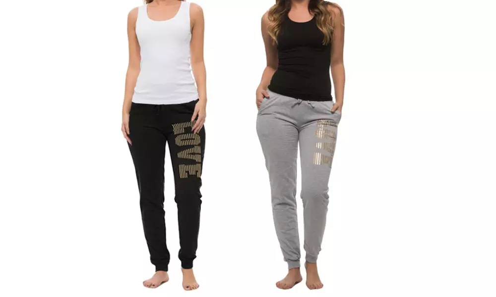 Coco Limon Women's Printed Joggers and Tank Top Set (4-Piece) - Second Medium