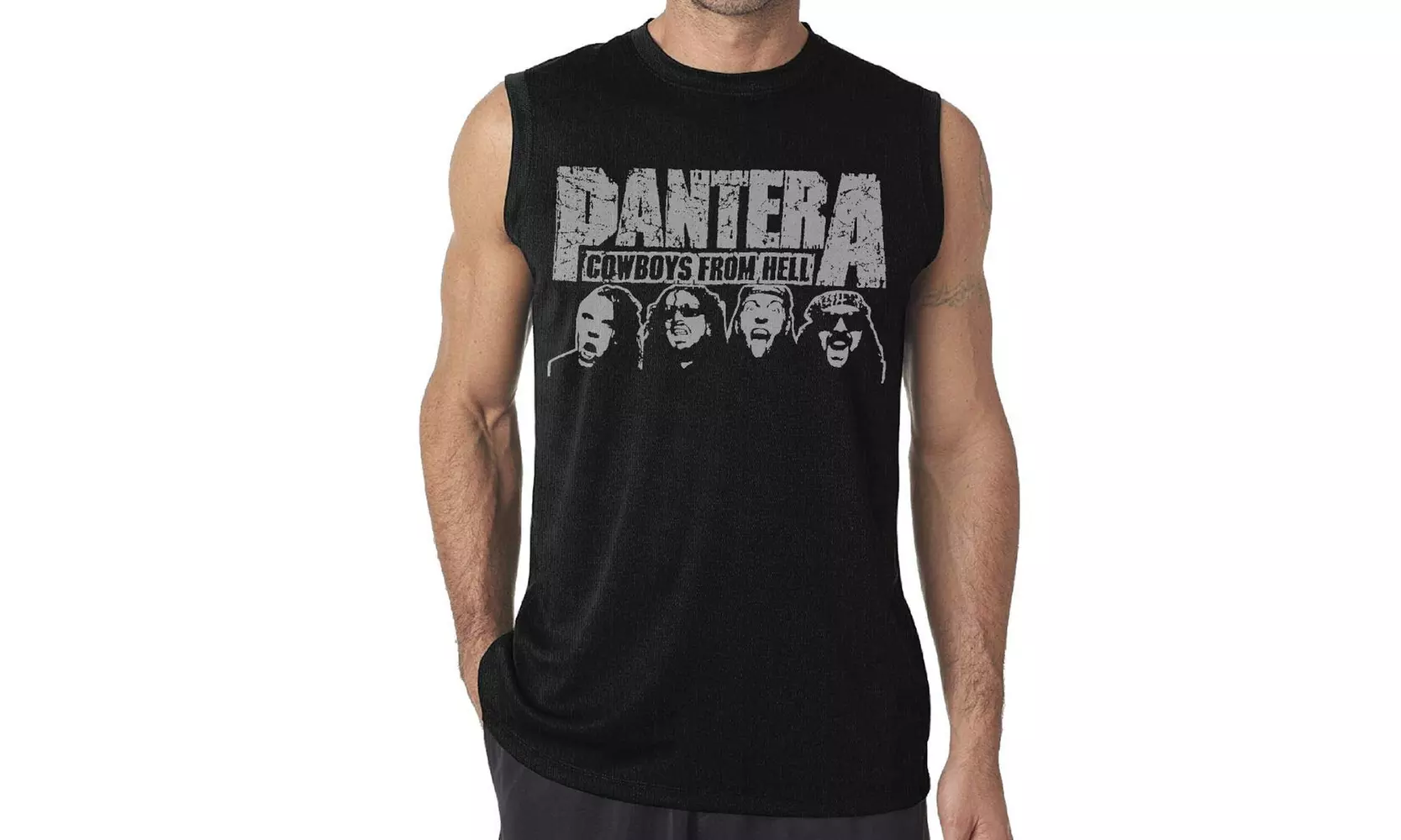 MaryMShea Pantera Cowboys from Hell Man Vest Design Sleeveless T-Shirt Boys - Primary Image