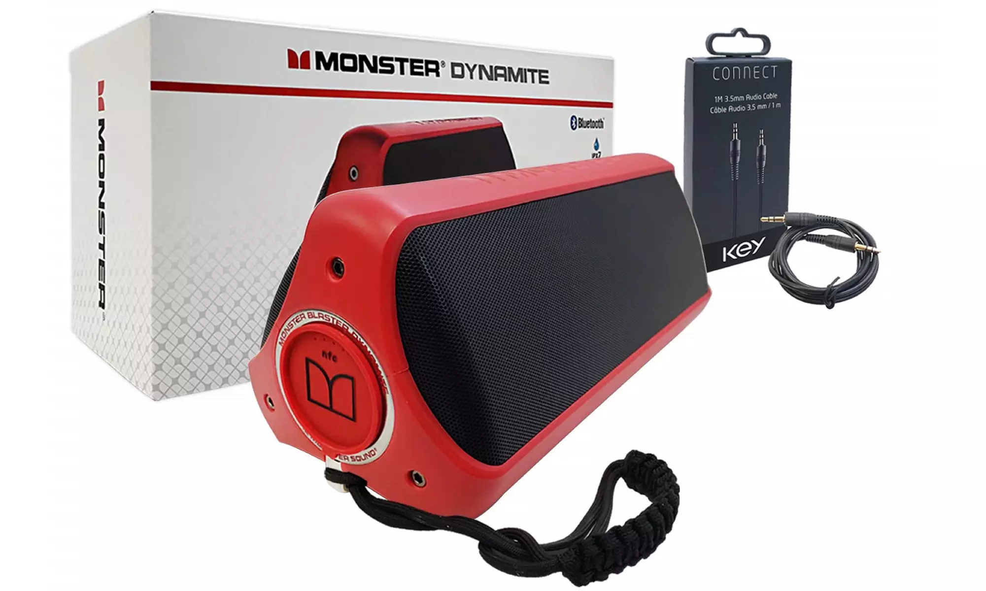 Monster Dynamite Bluetooth Speaker with Carrying Strap & Key AUX Wire (Retail) - Primary Image