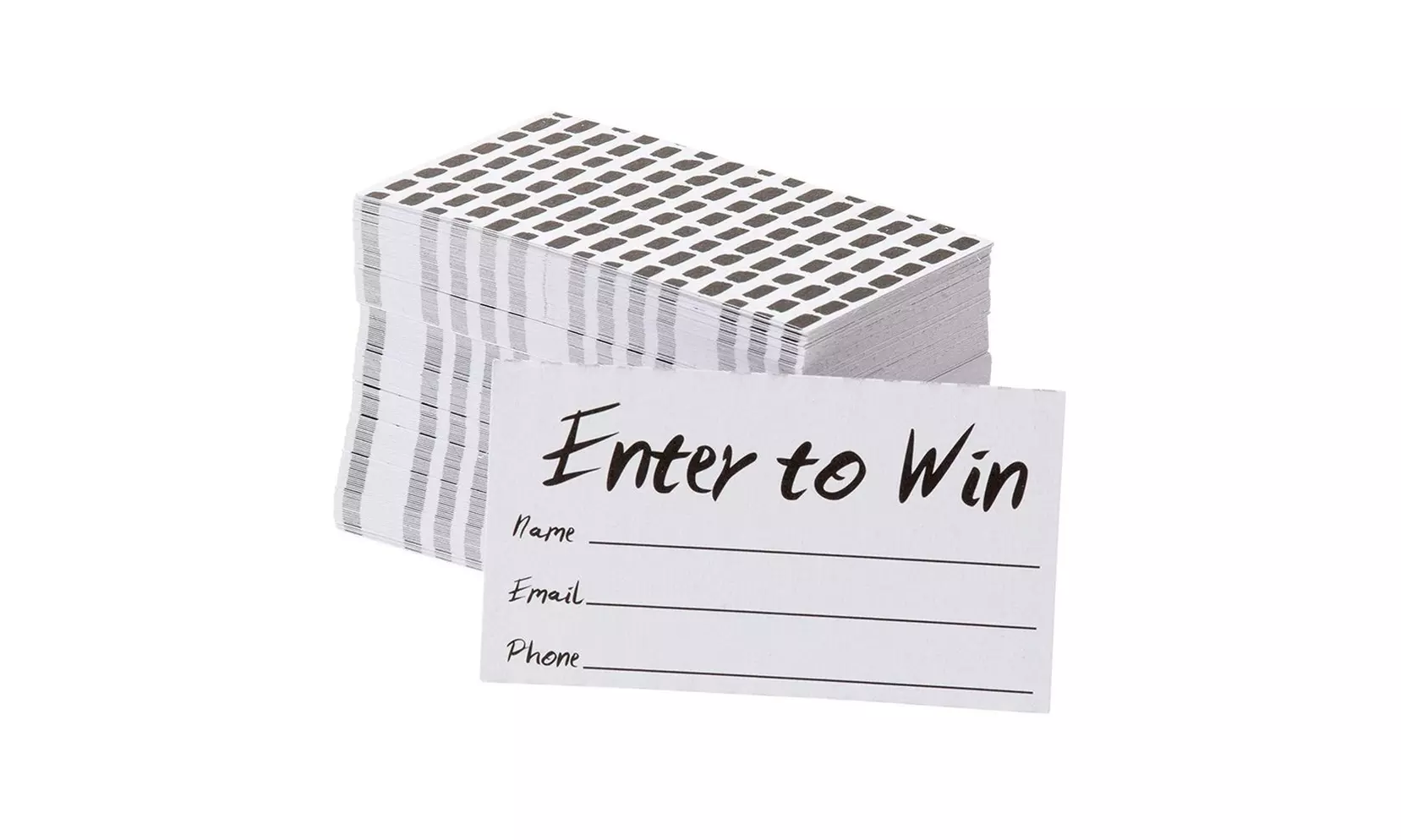 200x Enter to Win Entry Cards Form for Contest Raffle Ballot Drawing, 3.5x2" - Primary Image