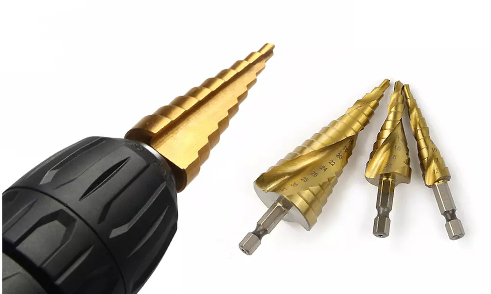 Precision Spiral Center Titanium Step Drill Bit Set (3-Piece) - Primary Image