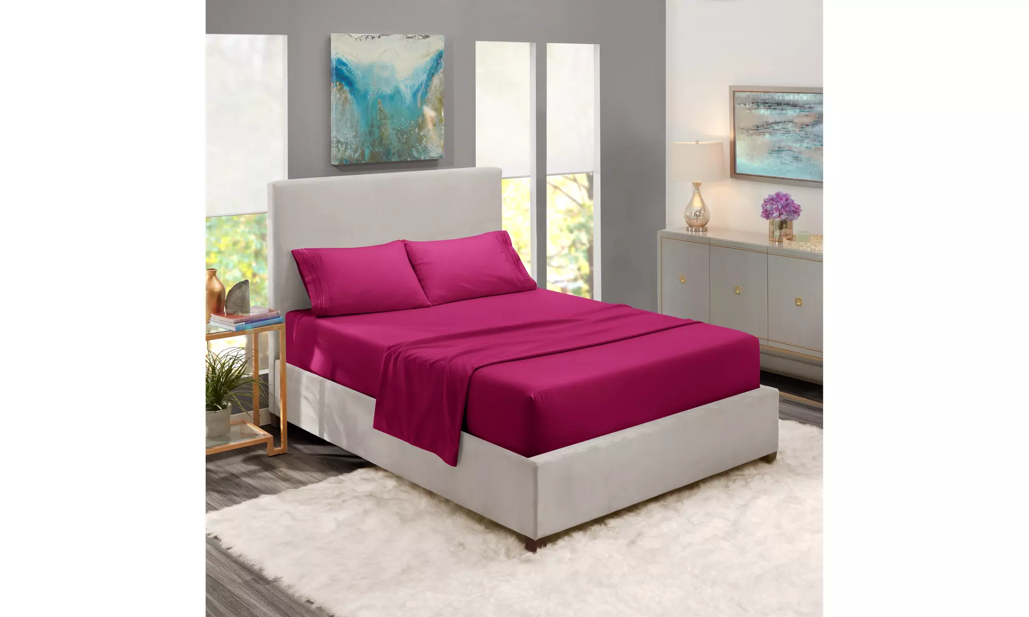 Nestl Premium Deep Pocket Extra Soft 1800 Microfiber Bed Sheet Set