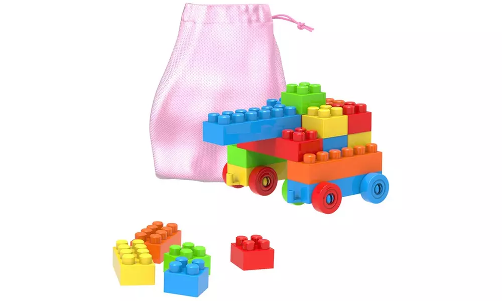 Building Blocks Set with Storage Bag (90-Piece) - Primary Image