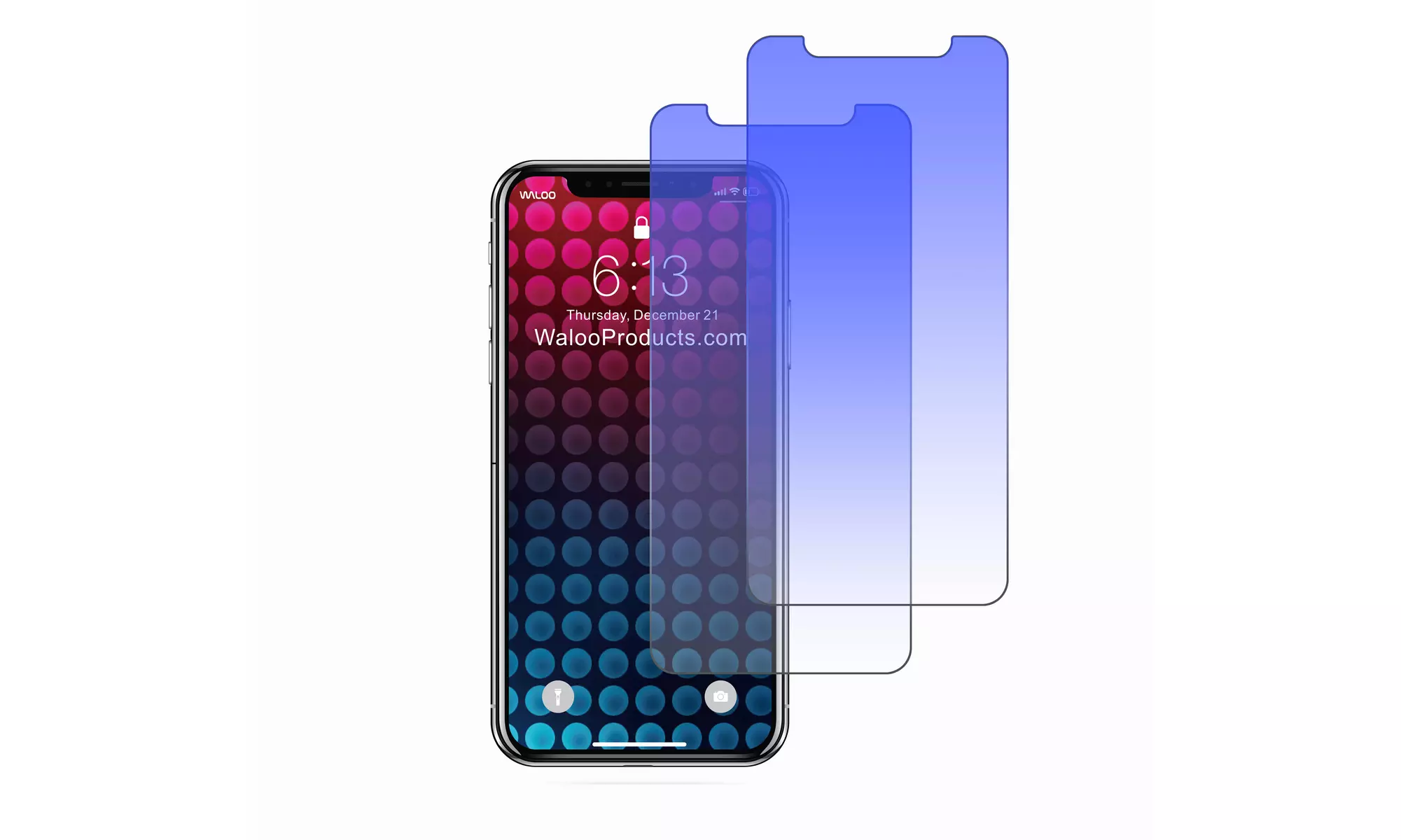 Waloo Privacy or Blue Light Tempered Glass Screen Protector for iPhone