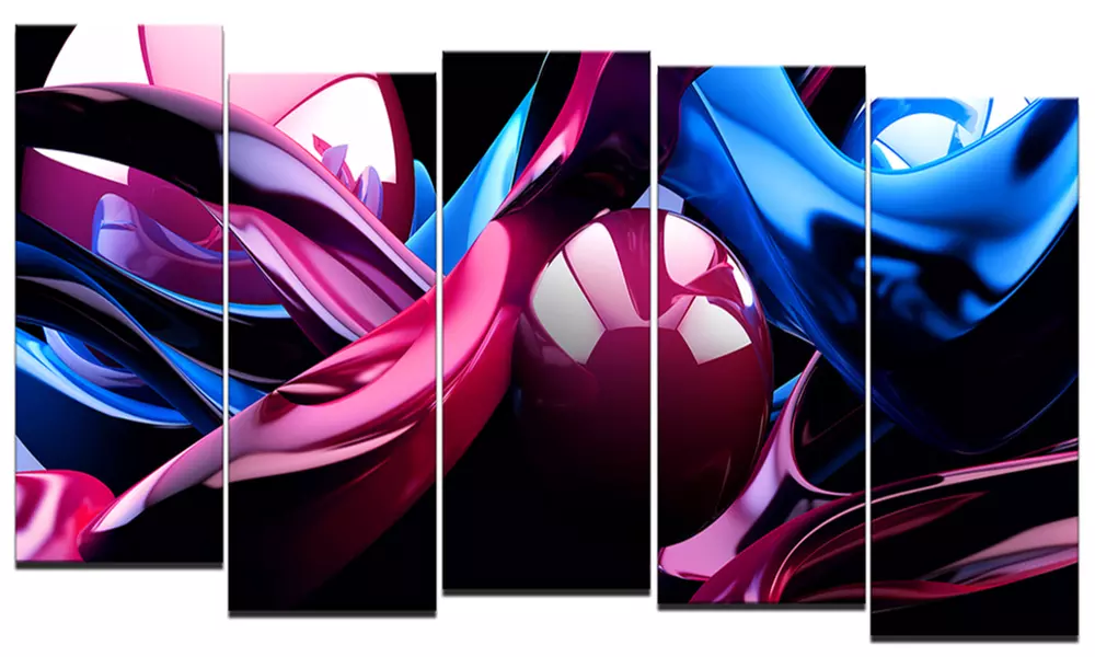 What do you see? - Abstract Wall Art - 60x32 - 5 Panels - Primary Image