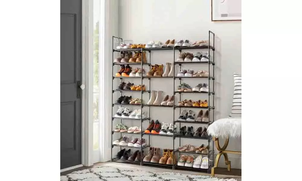 9 Tiers Shoe Rack Storage Organizer Shoe Shelf Organizer for Entryway Holds - Second Medium
