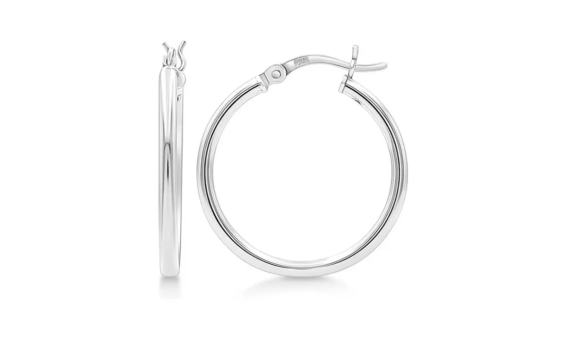 2MM French Lock Hoop 925 Sterling Silver Earrings - 10MM-65MM 